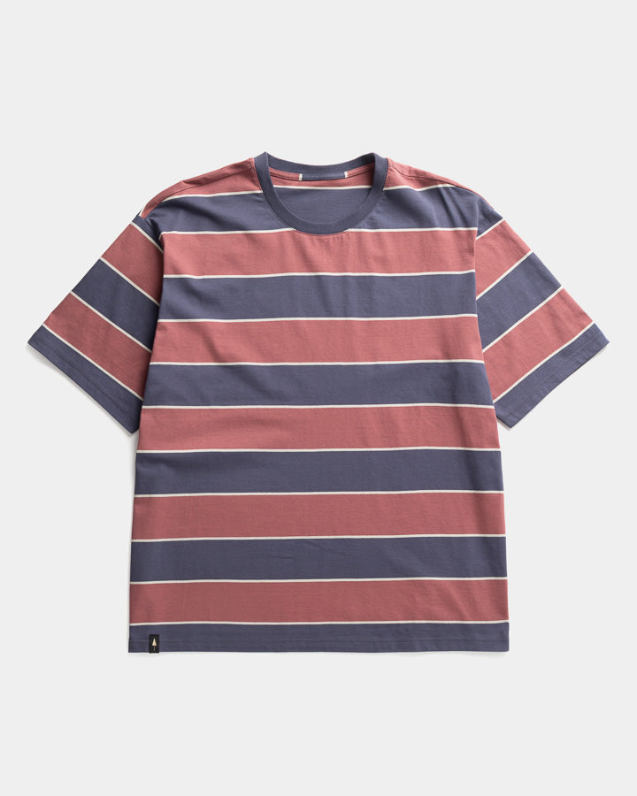 NIKIN TreeShirt Striped T-Shirt Dark Ink-Blush Oversize