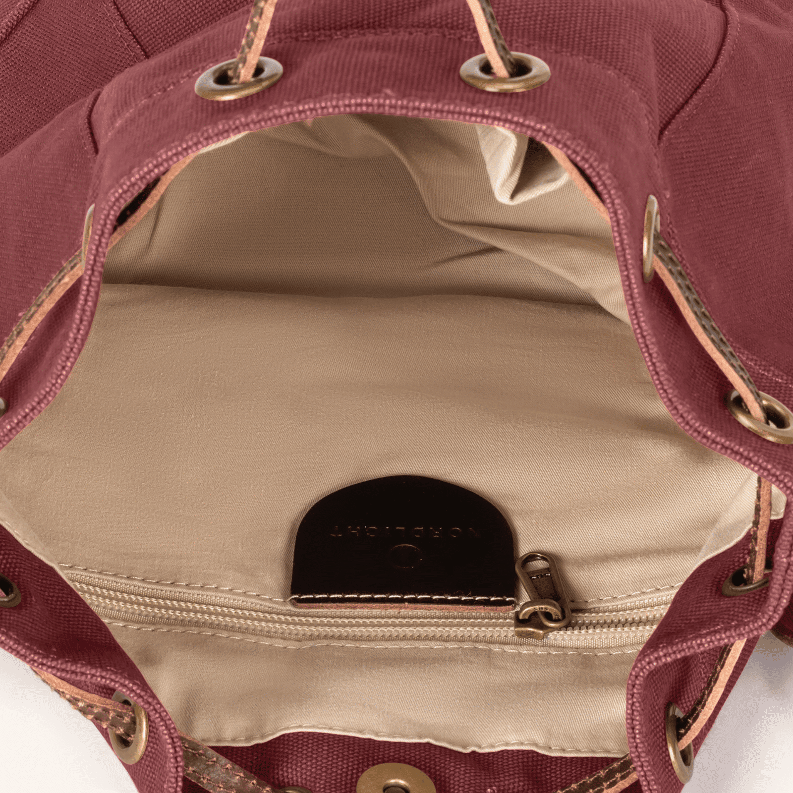 Nordlicht Janna XS Tasche Bordeaux Rot Leder Canvas
