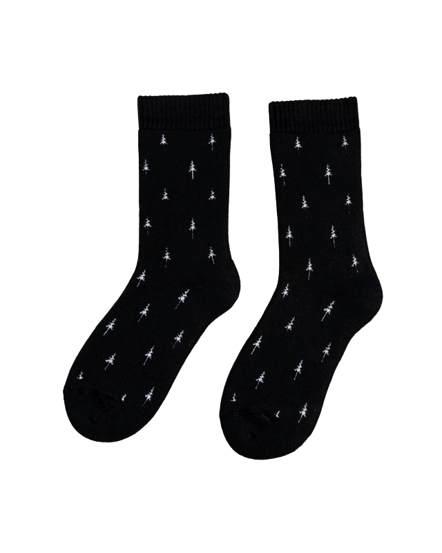 NIKIN TreeSocks Cosy Allover Socken Schwarz Bambus