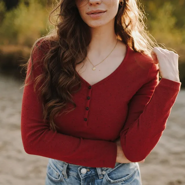 NORDLICHT Hedda Rippshirt Longsleeve Gepunktet