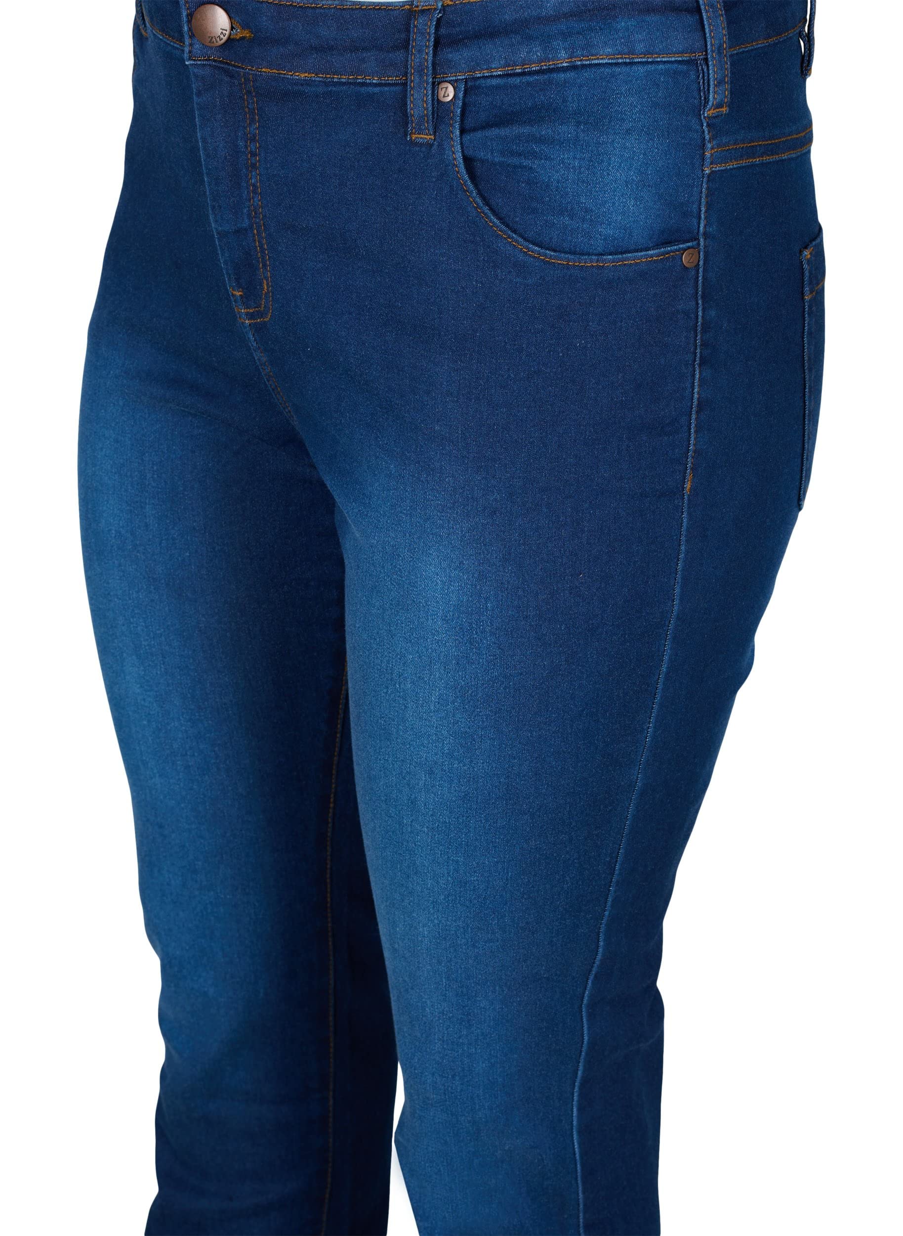 Zizzi Emily Slim Jeans Damen 42W/32L Mid Waist