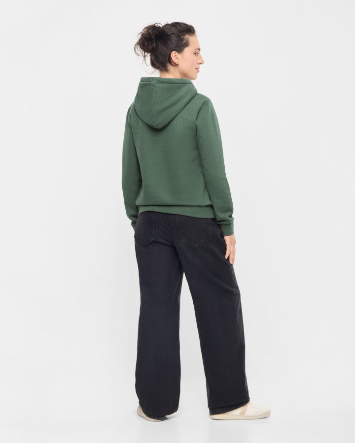 NIKIN TreeHoodie Women Olive Mel Hoodie Bio-Baumwolle