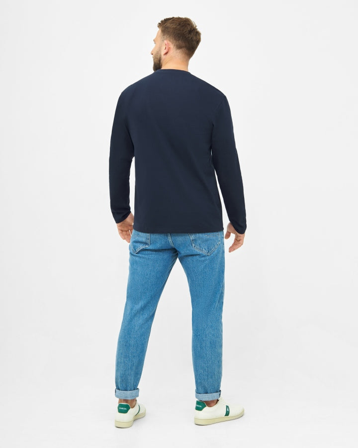 NIKIN TreeShirt Mono Longsleeve Pocket Relaxed Langarmshirt Dark Navy