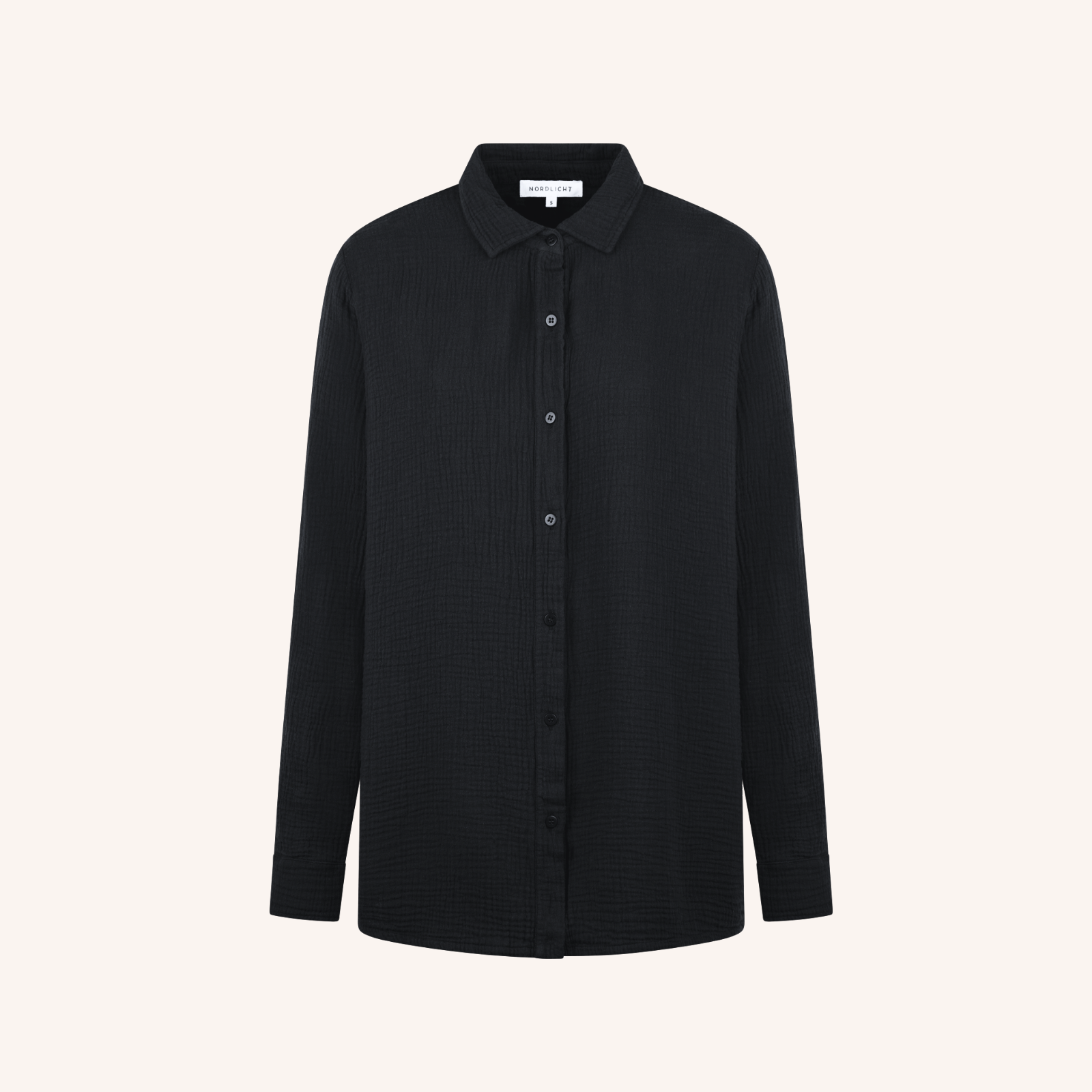 NORDLICHT Fenja Musselin Bluse schwarz M Bio