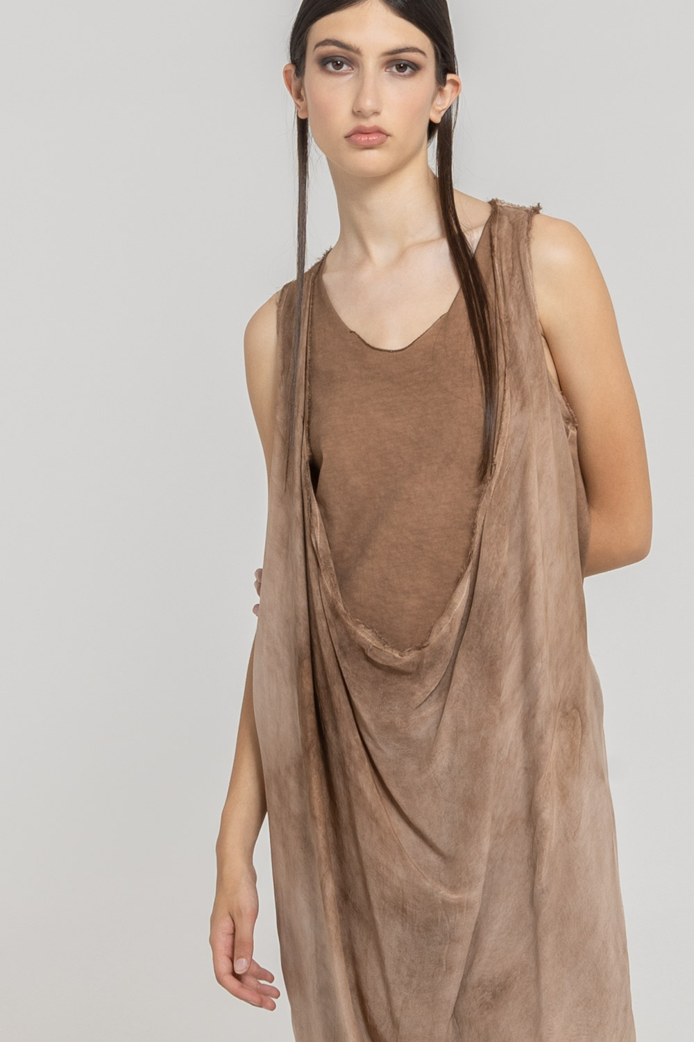 Sanctamuerte Abiti Jersey Kleid Baumwolle Lang