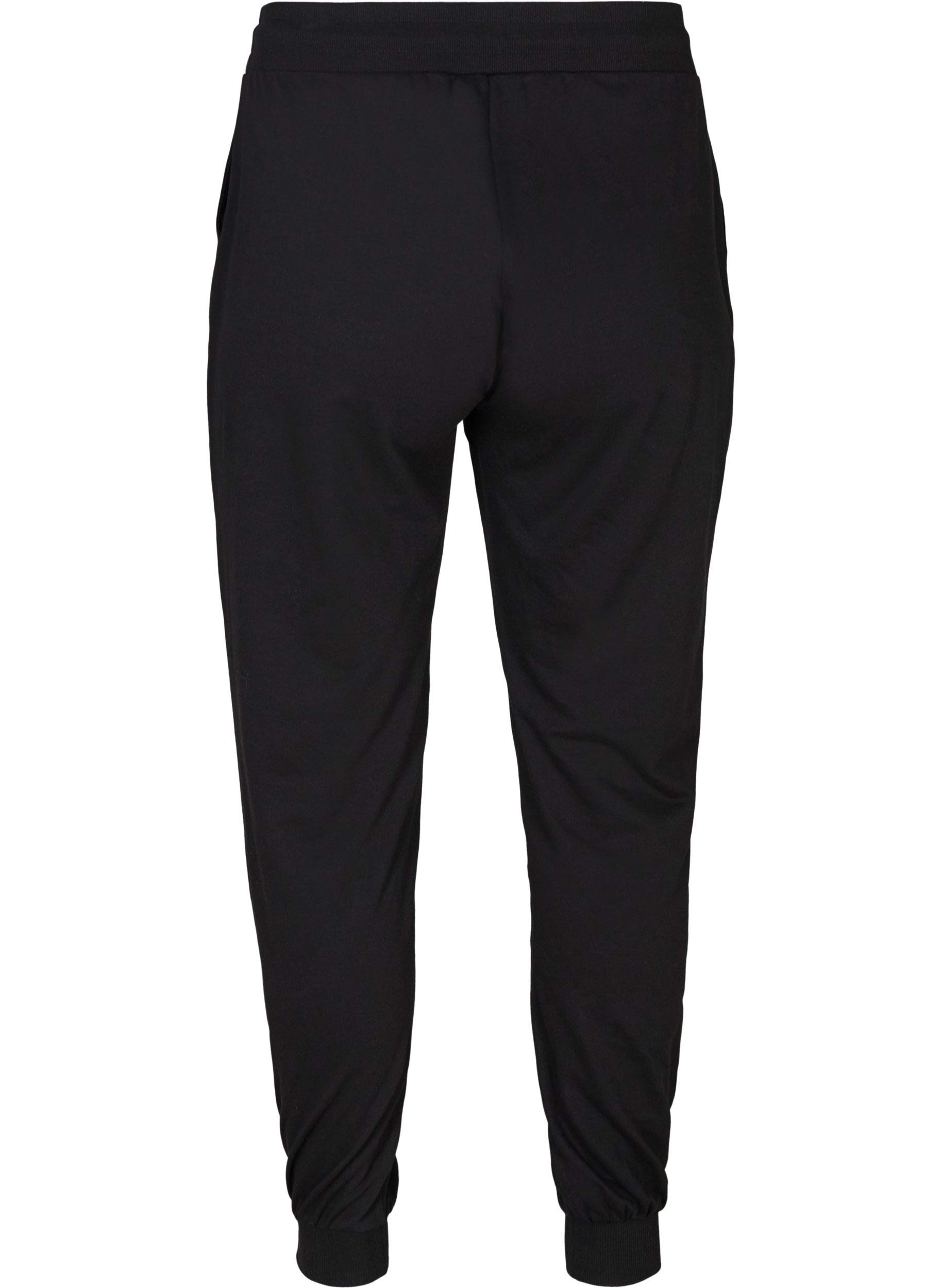 Zizzi Activewear Trainingshose Schwarz Jogginghose mit Taschen