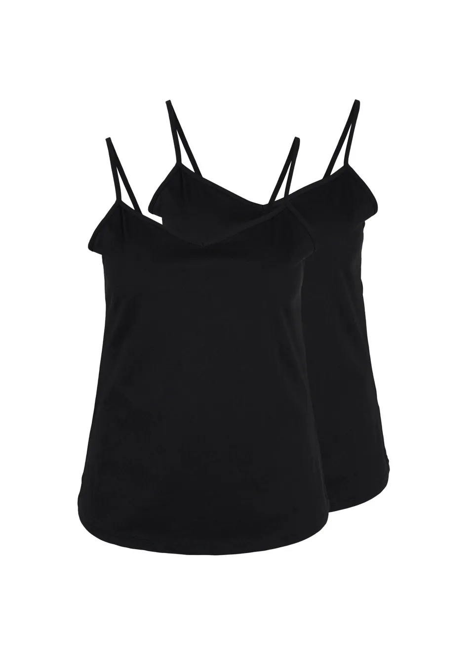 Zizzi 2er-Pack Top Baumwolle V-Ausschnitt Damen
