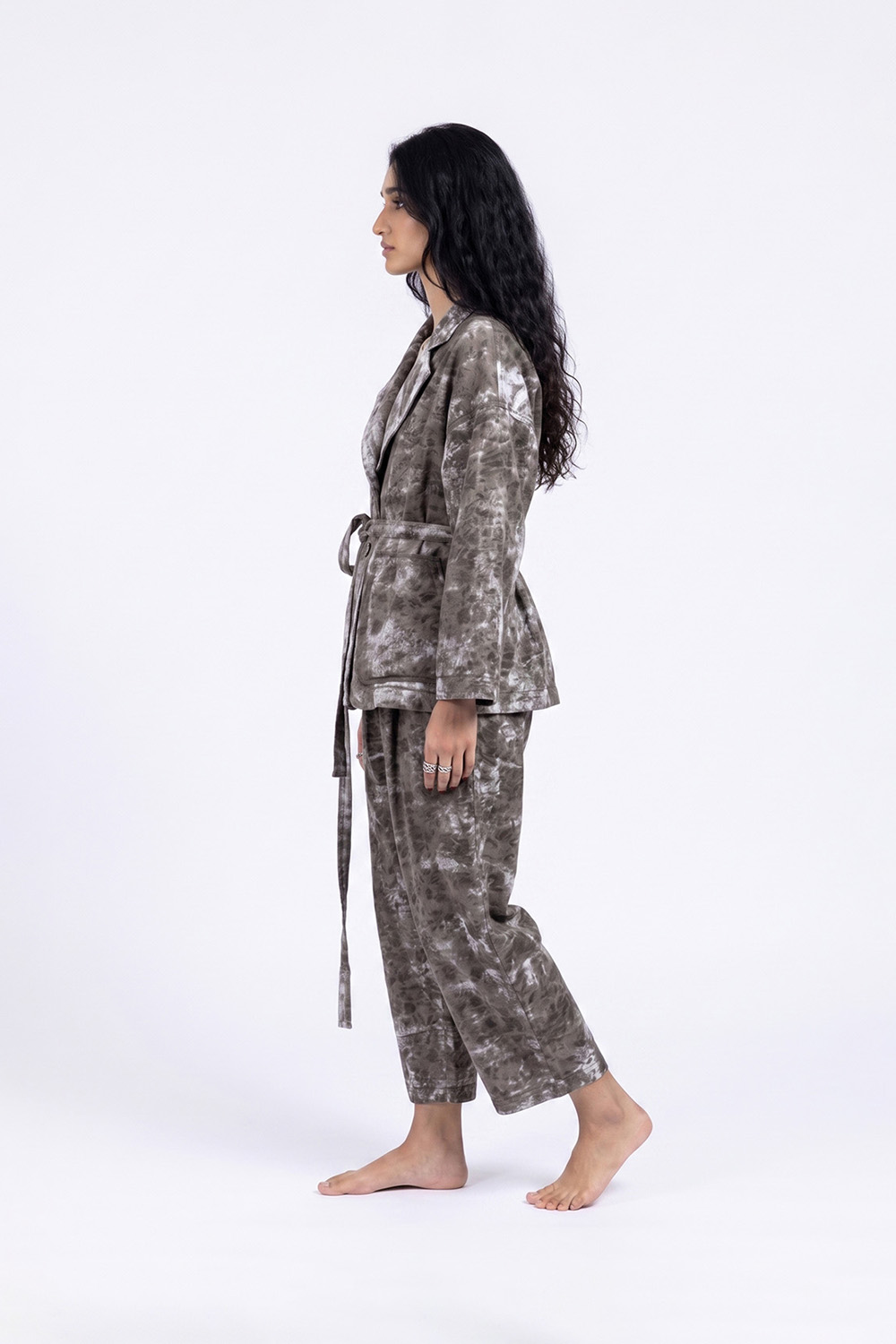 Sanctamuerte Capispalla Boxy Jacke Jacquard Gürtel