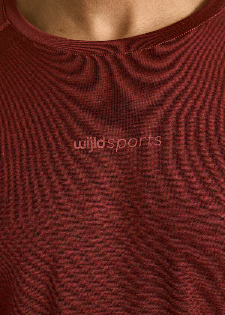 Wijld Max Sportshirt Herren Dark Red atmungsaktiv