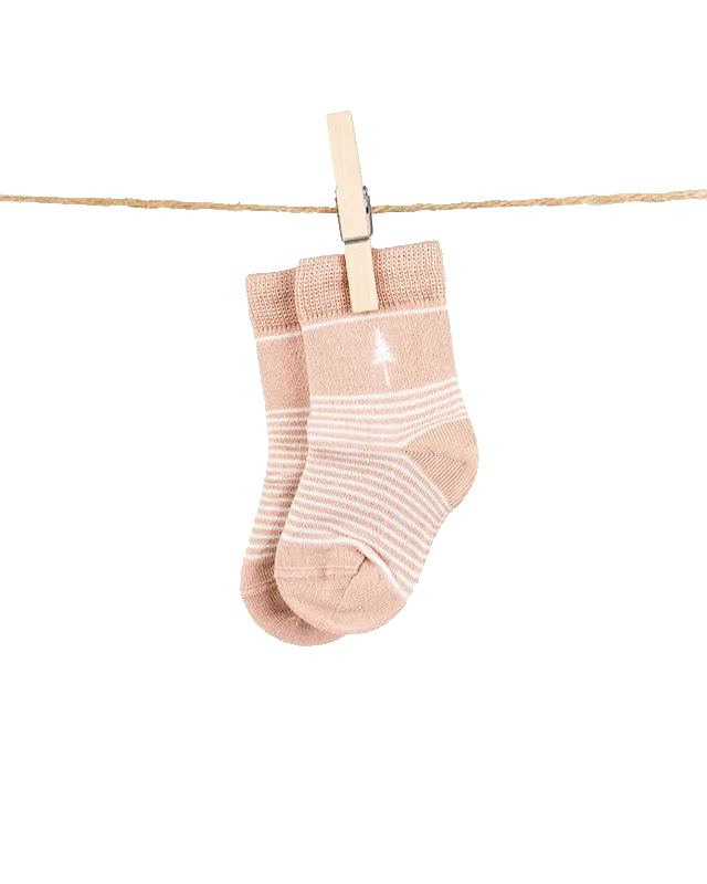 NIKIN TreeSocks Kids Stripes Socken Bambus Rose