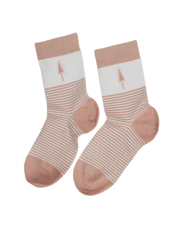 NIKIN TreeSocks Standard Stripes Socken Rose Bambus