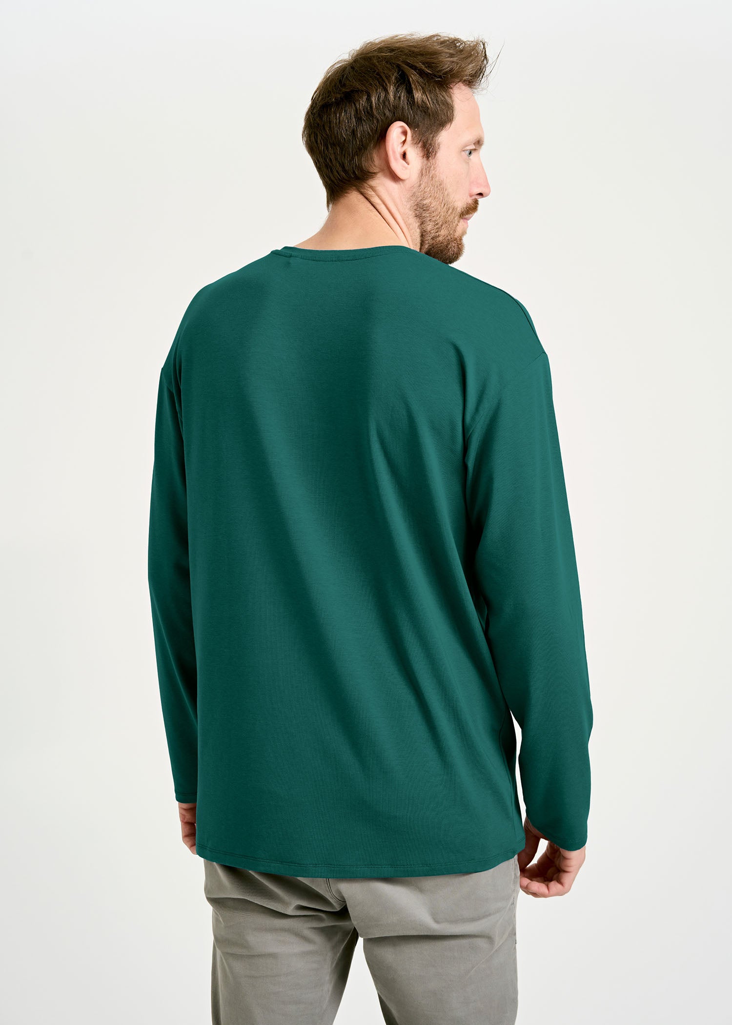 Wijld Chris Langarmshirt Herren Sea Moss Lyocell Bio