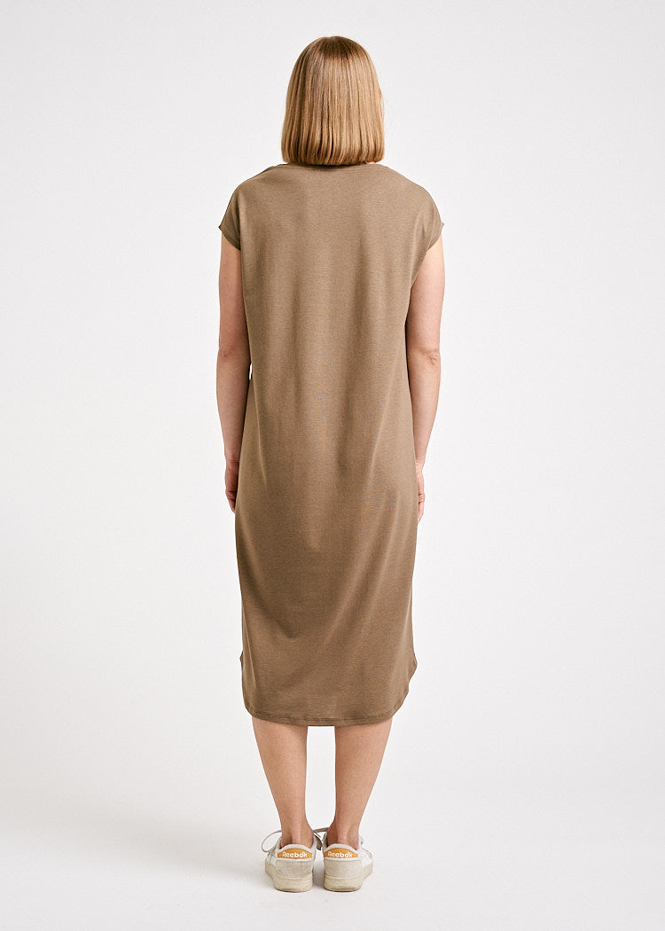 Wijld Kimono Midi-Kleid Sepia Tint Damen Sommer-Kleid