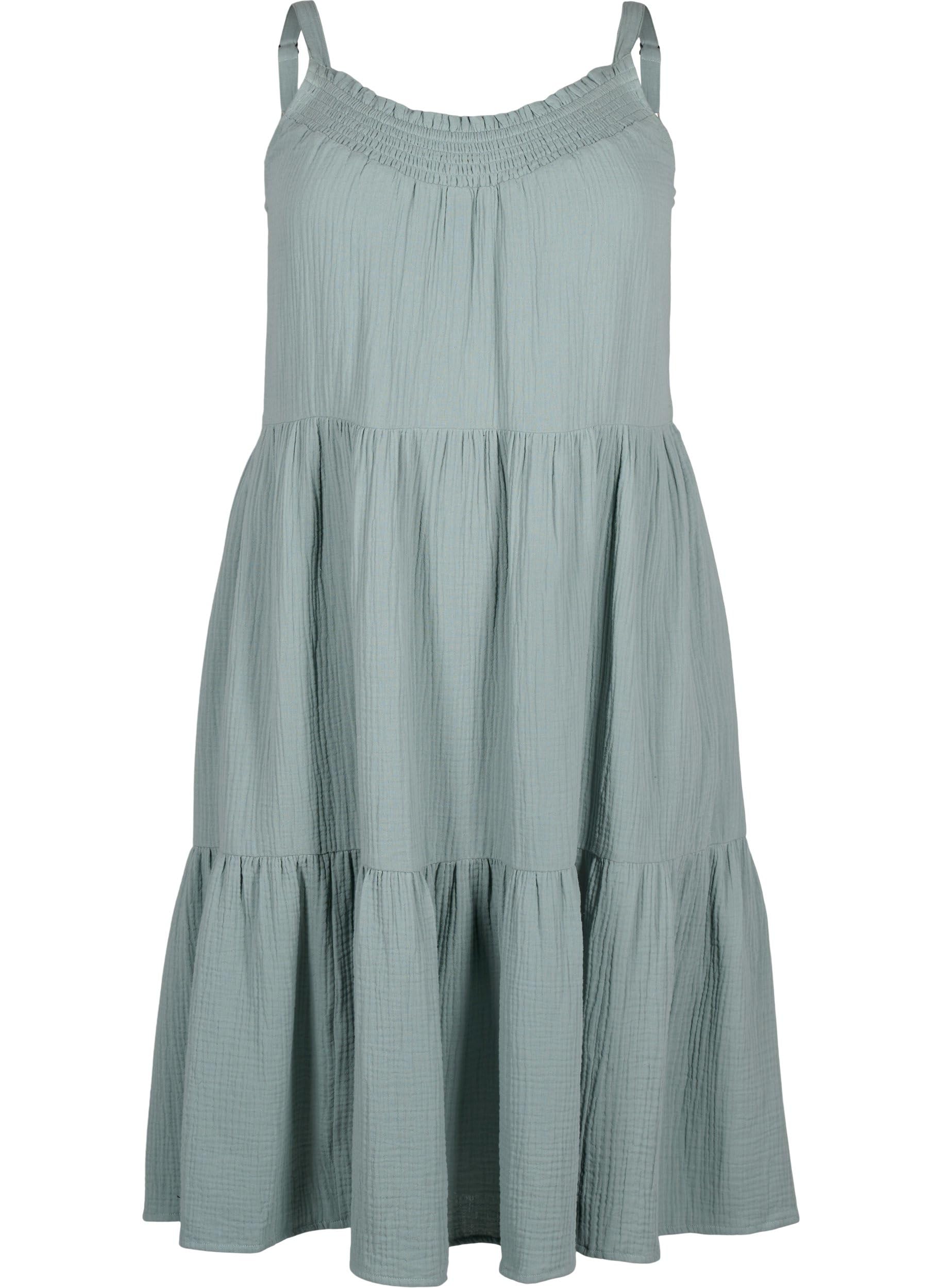 Zizzi Dresses Trägerkleid Baumwolle Midi A-Linie 42-60