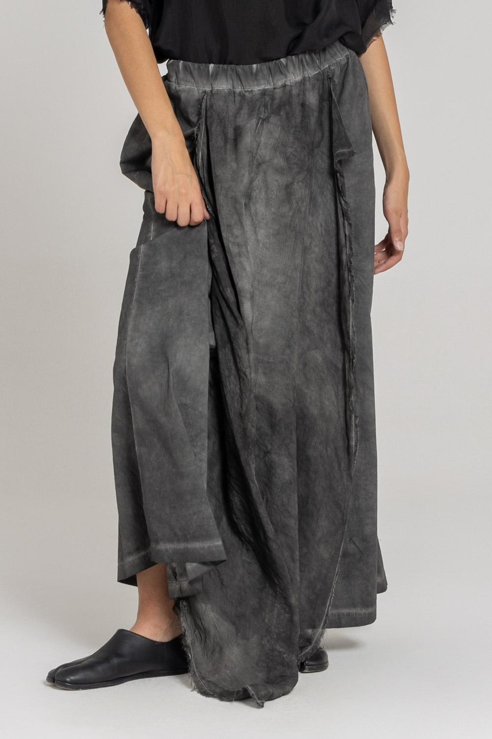 Sanctamuerte Pantaloni Palazzo Hose Viskose-Seide