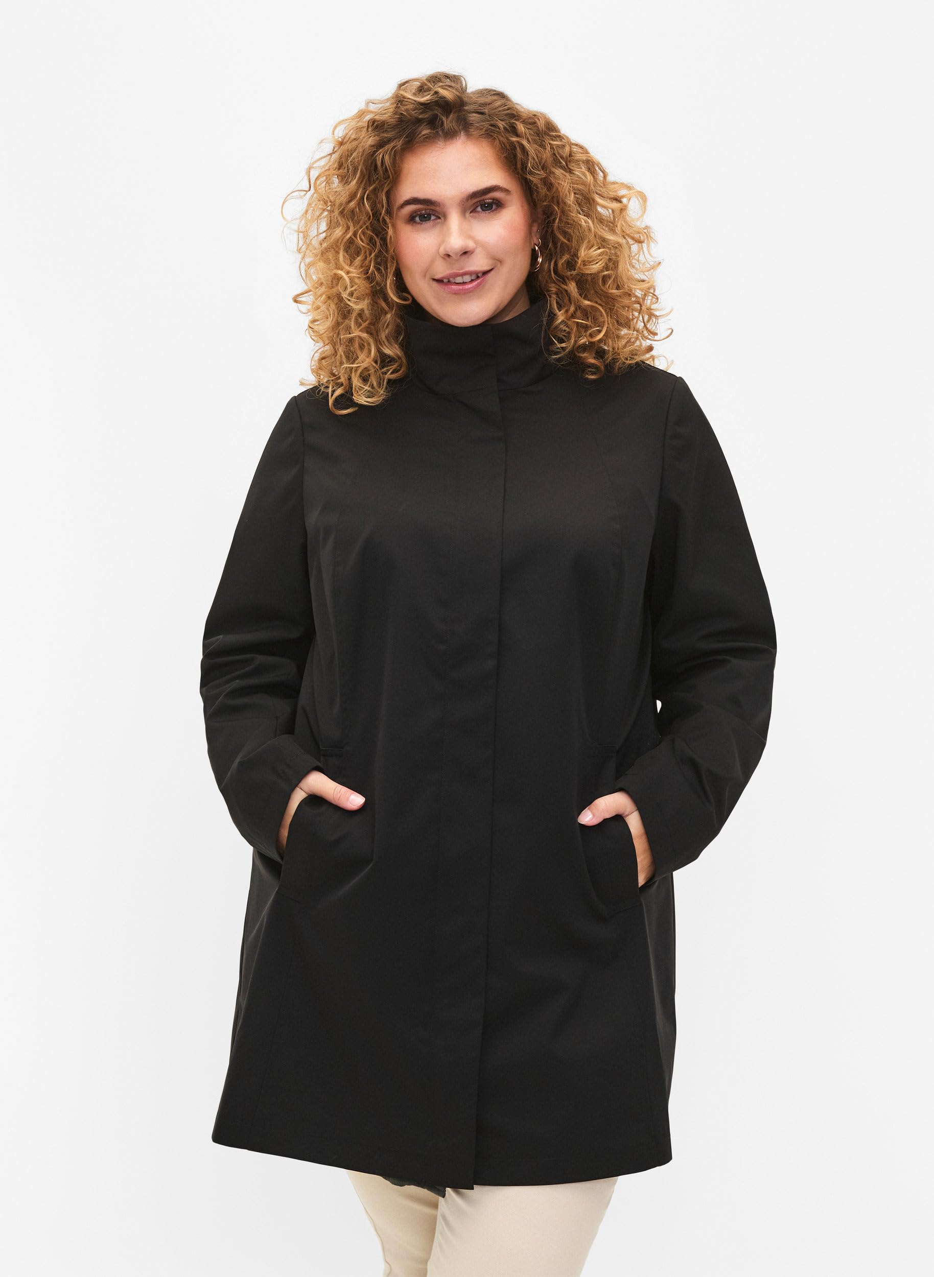 Zizzi Jacke Große Größen Kragen mit Reißverschluss