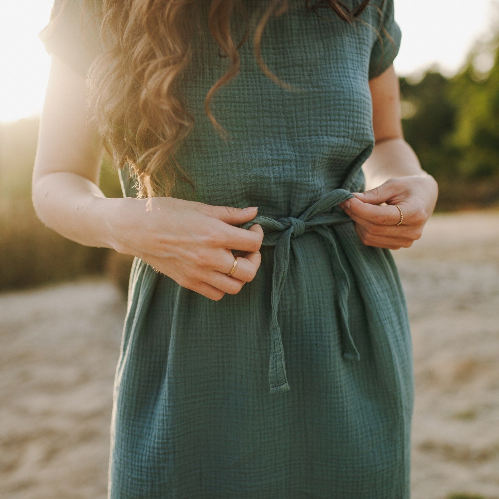 Nordlicht Elin Musselin Kleid Bio-Baumwolle M Lässig