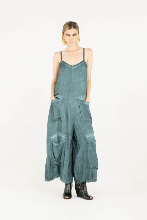 Sanctamuerte Abiti Salopette Palazzo Overall Viskose 4 Taschen