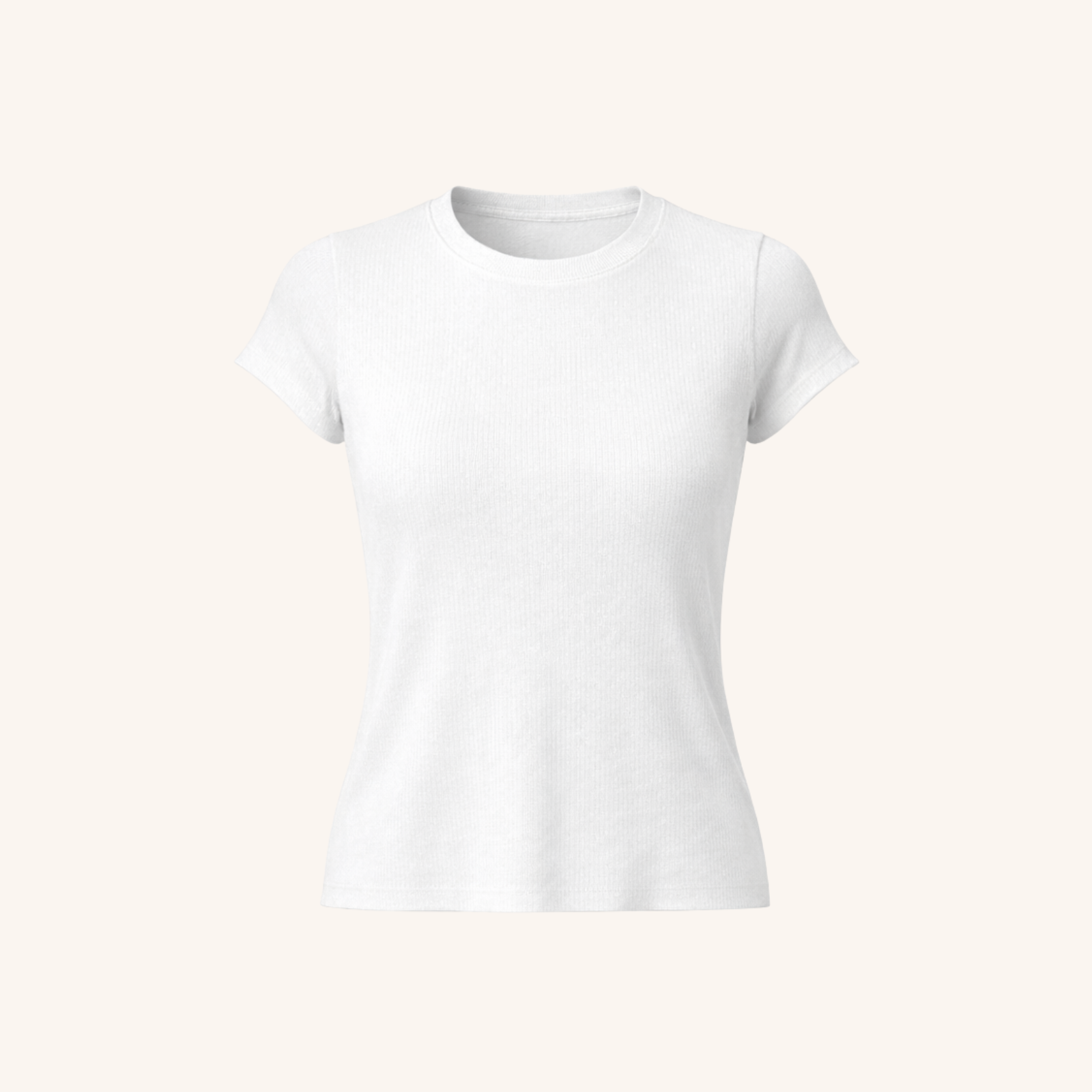 Nordlicht Ylva Ripp T-Shirt Damen Weiß