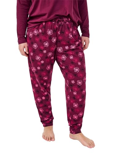 Zizzi Nightwear Schlafhose Baumwolle Druck Große Größen