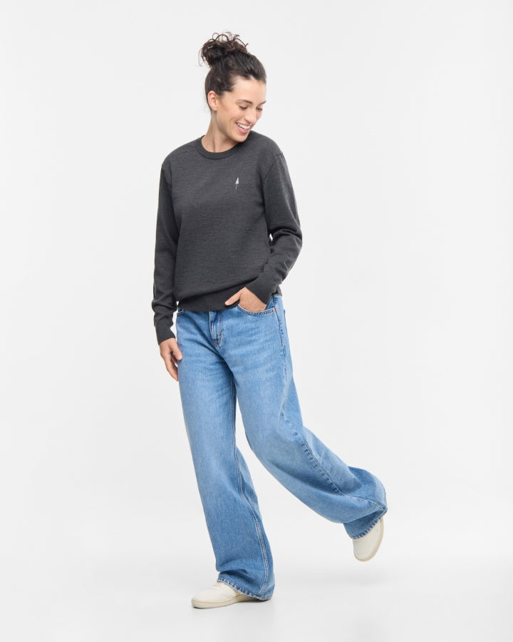 NIKIN TreePullover Merino Wool Pullover anthrazit meliert