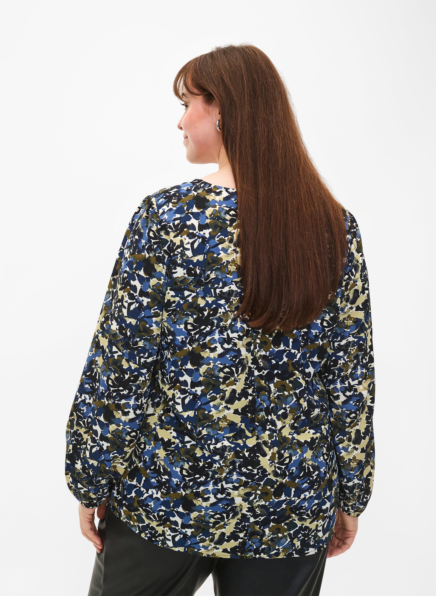 Zizzi Blouses & Shirts Bluse Puffärmel Rundhals locker