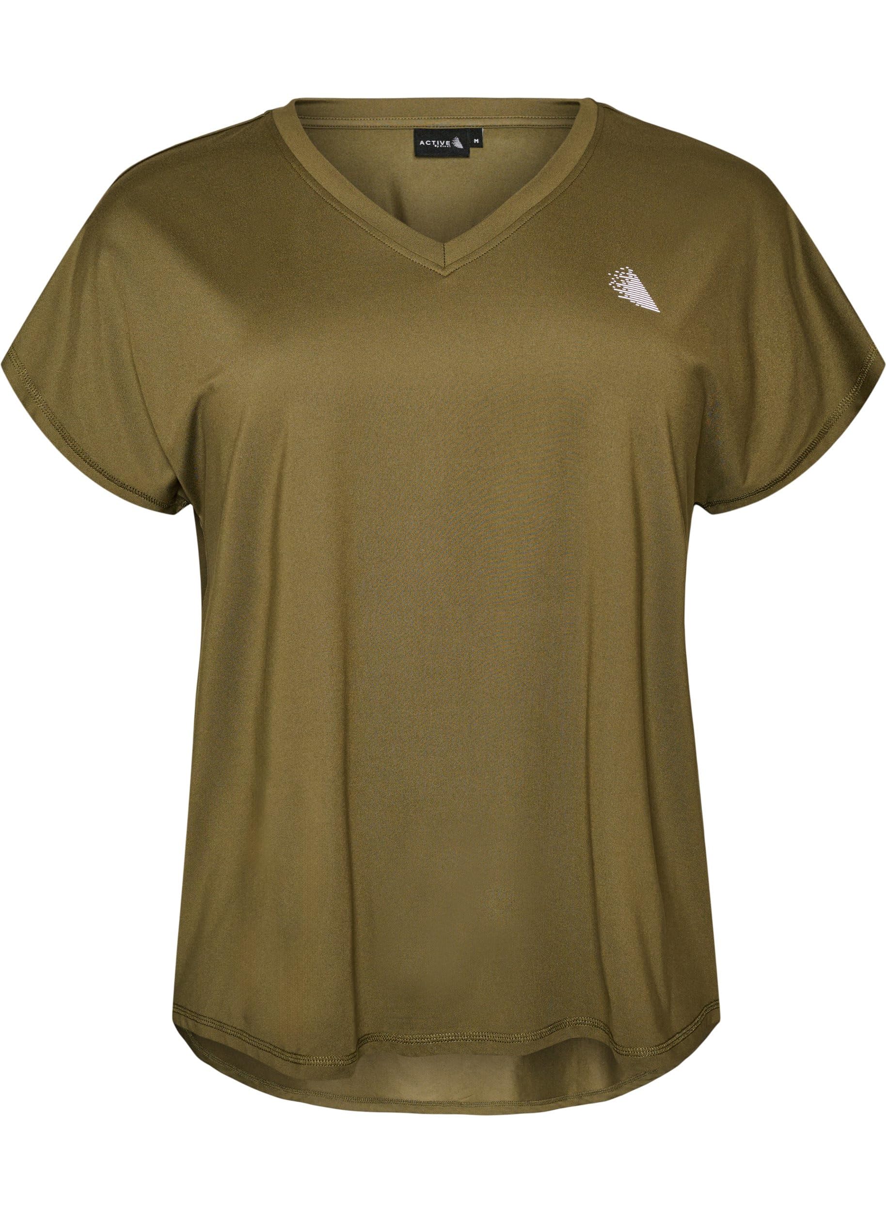 Zizzi Active T-Shirt Kurzarm Schwarz Große Größen