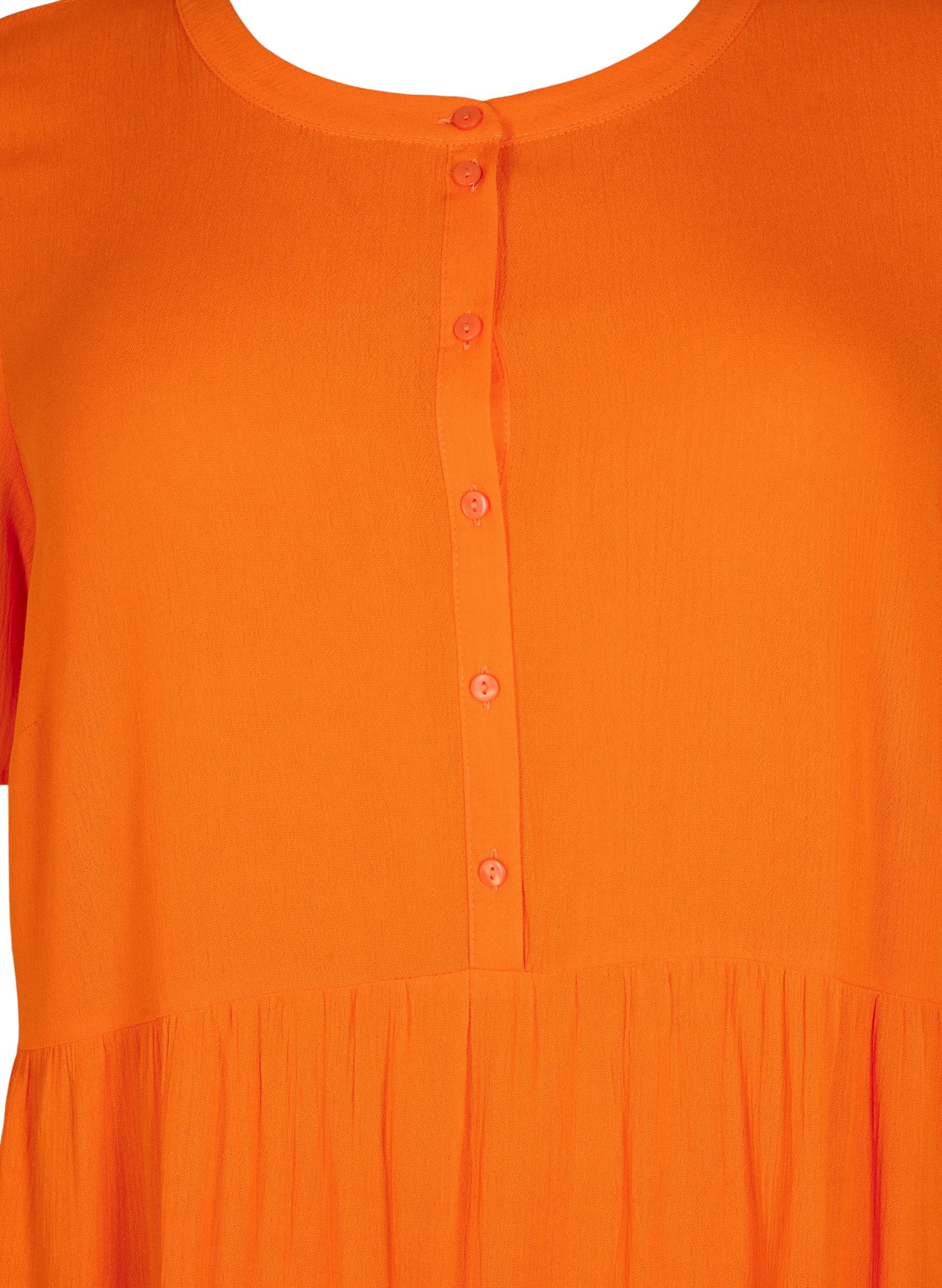 Zizzi A-Linie Kleid Damen Kurzarm Viskose