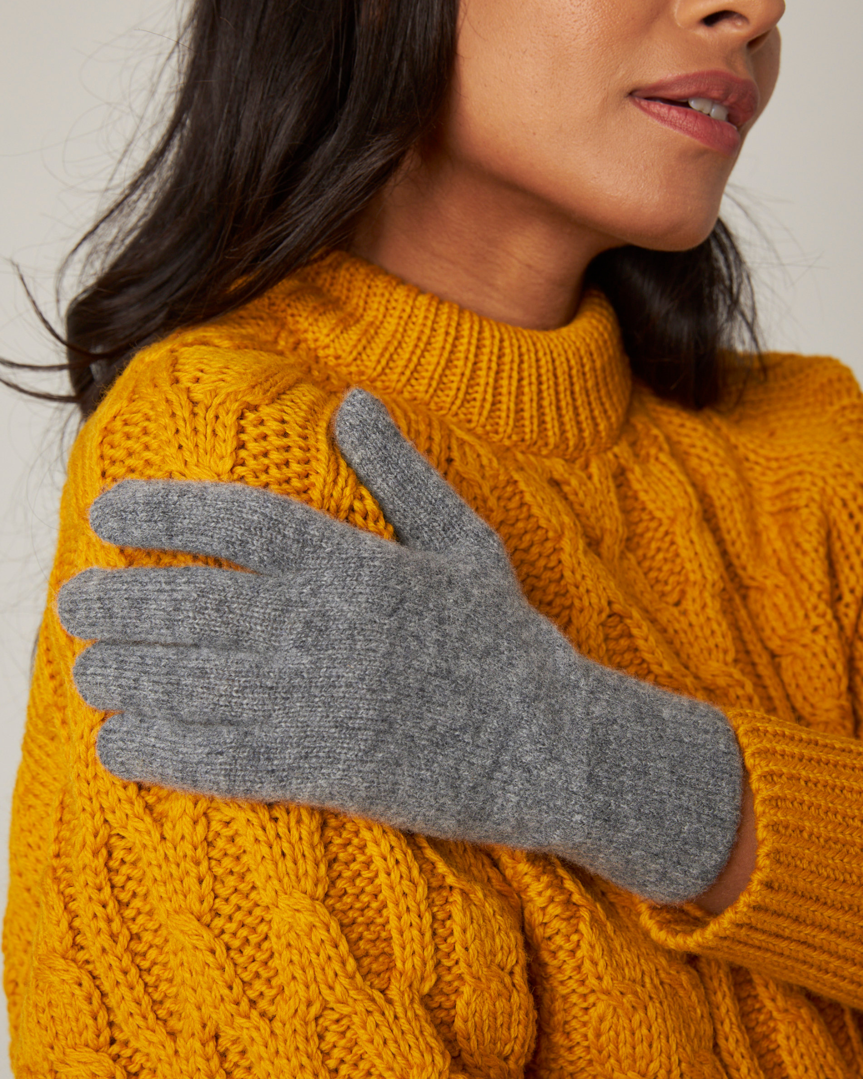 Peregrine Lundy Handschuhe Grau Lammwolle