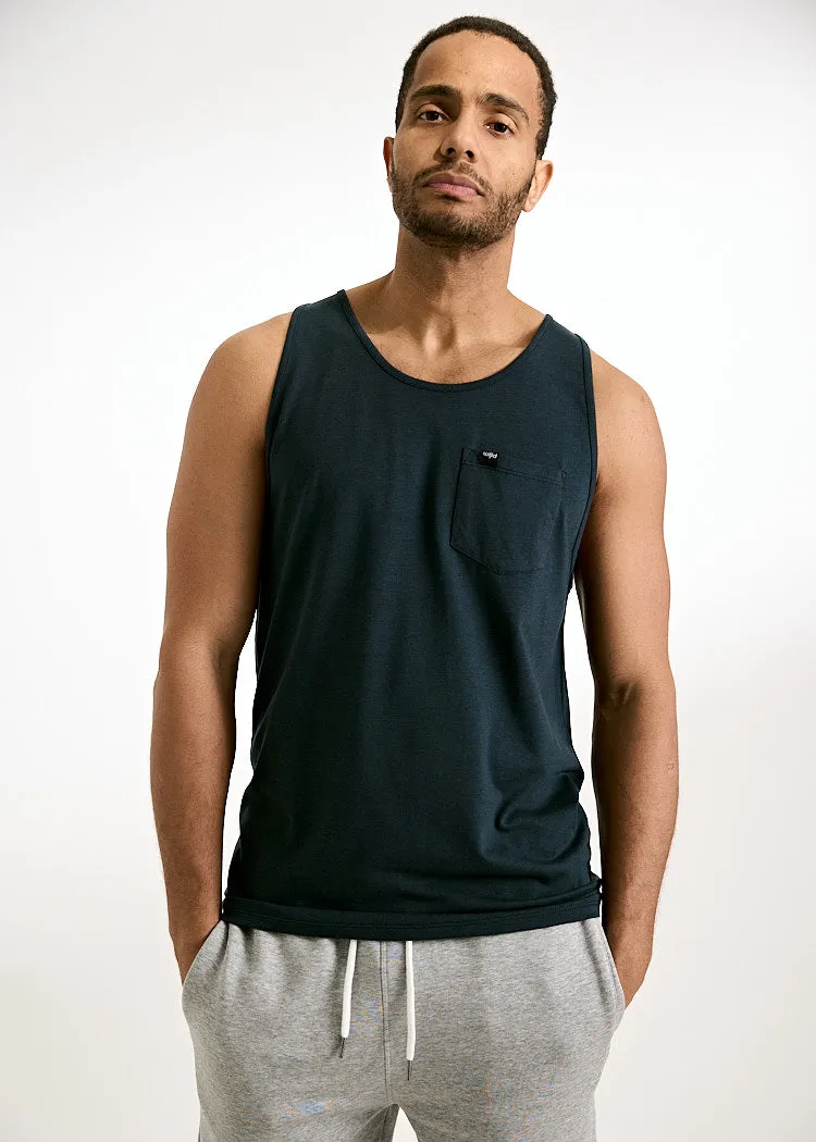 Wijld Michel Tank Top Carbon Herren Top Holz Brusttasche