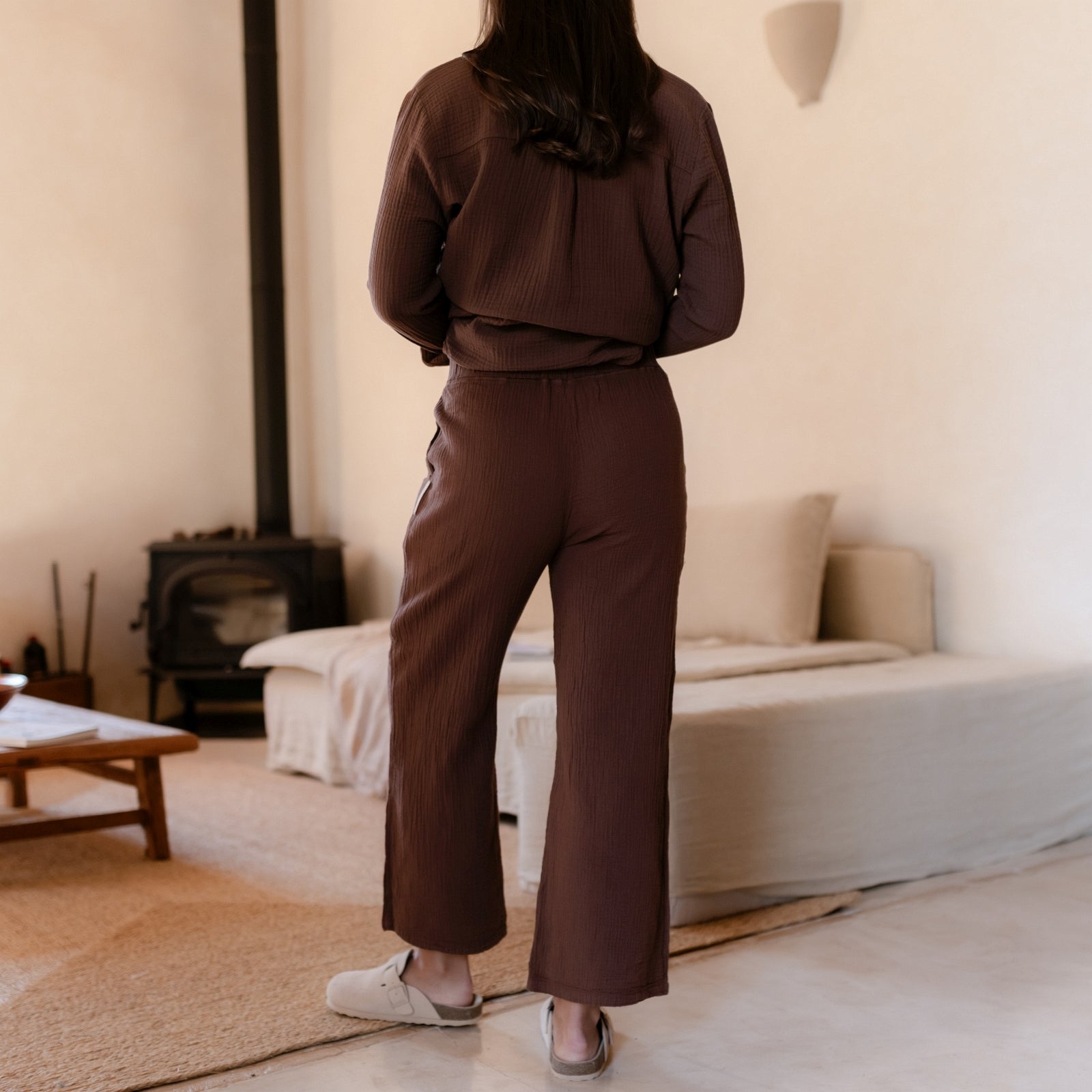 NORDLICHT Fenja Musselin Bluse Damen braun Bio