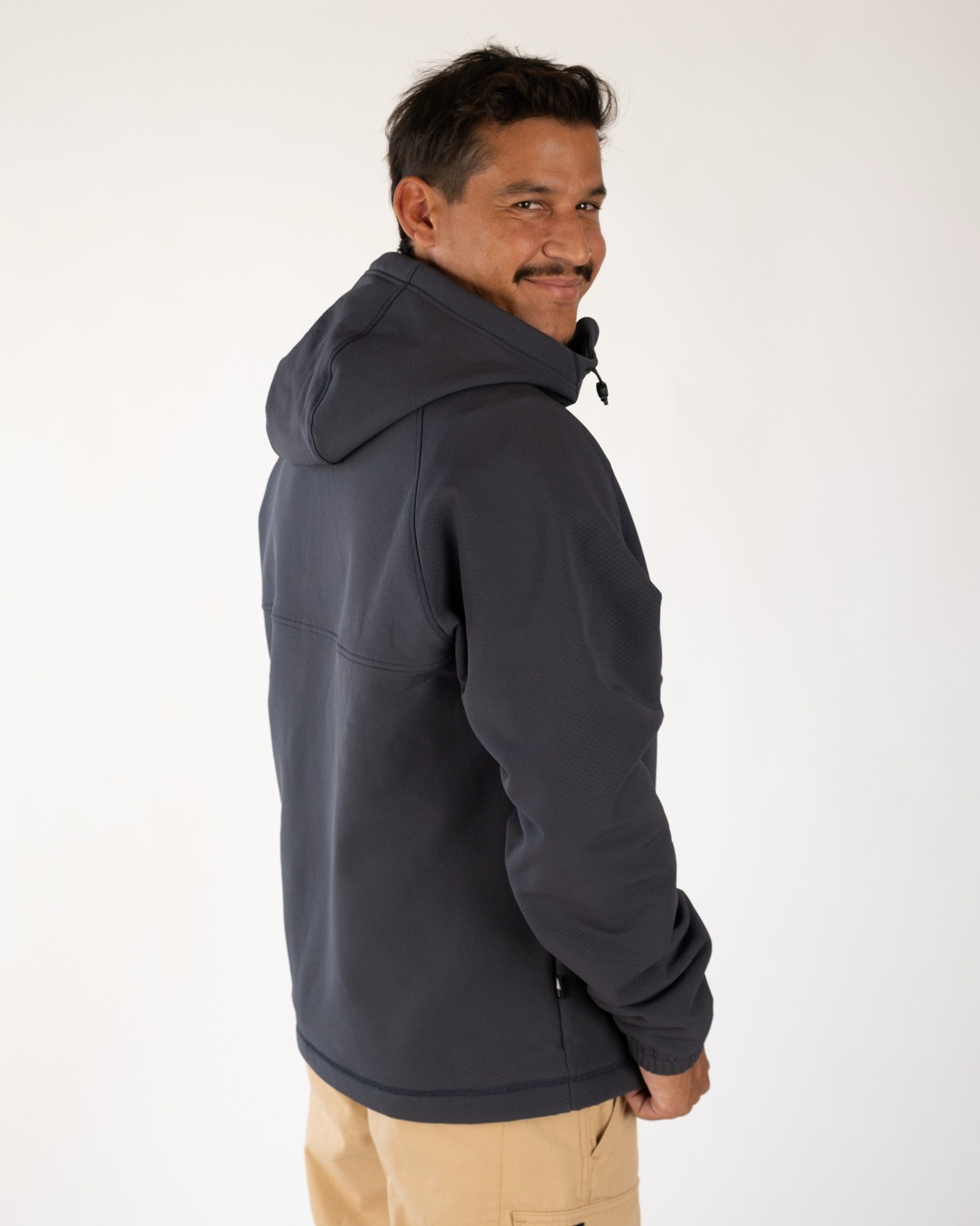 NIKIN TreeHoodie Quarter Zip Hoodie Dark Ink Stormfleece