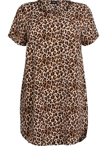 Zizzi Kleid Kurzarm Gr. 42-44 Rundhals High-Low Locker