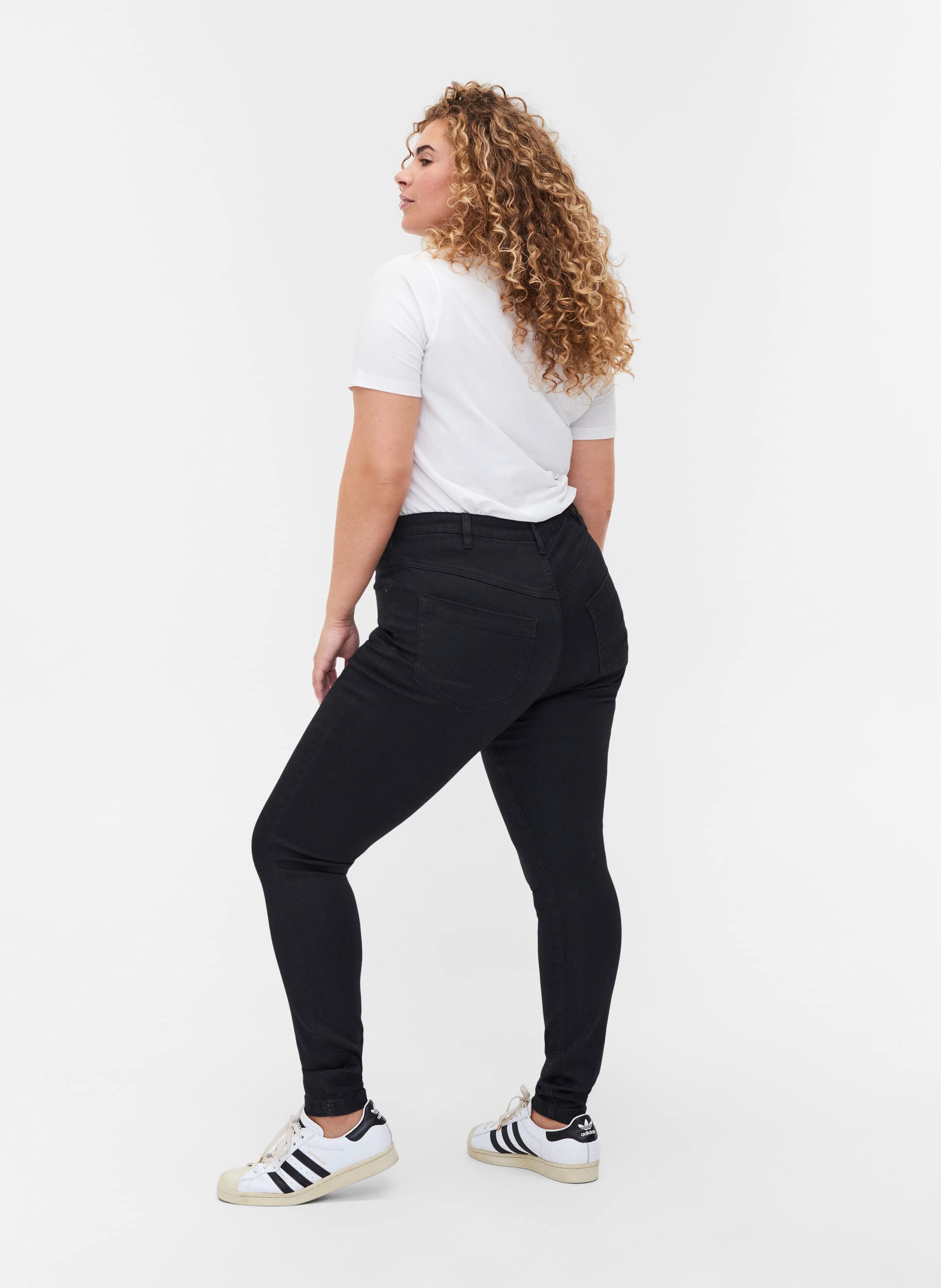 Zizzi Amy Super Slim Jeans Damen Schwarz Stretch