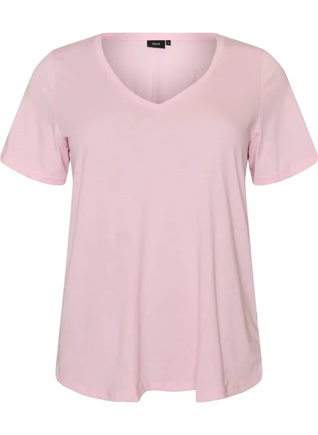Zizzi T-Shirts Basic T-Shirt V-Ausschnitt Navy Blazer 46-48