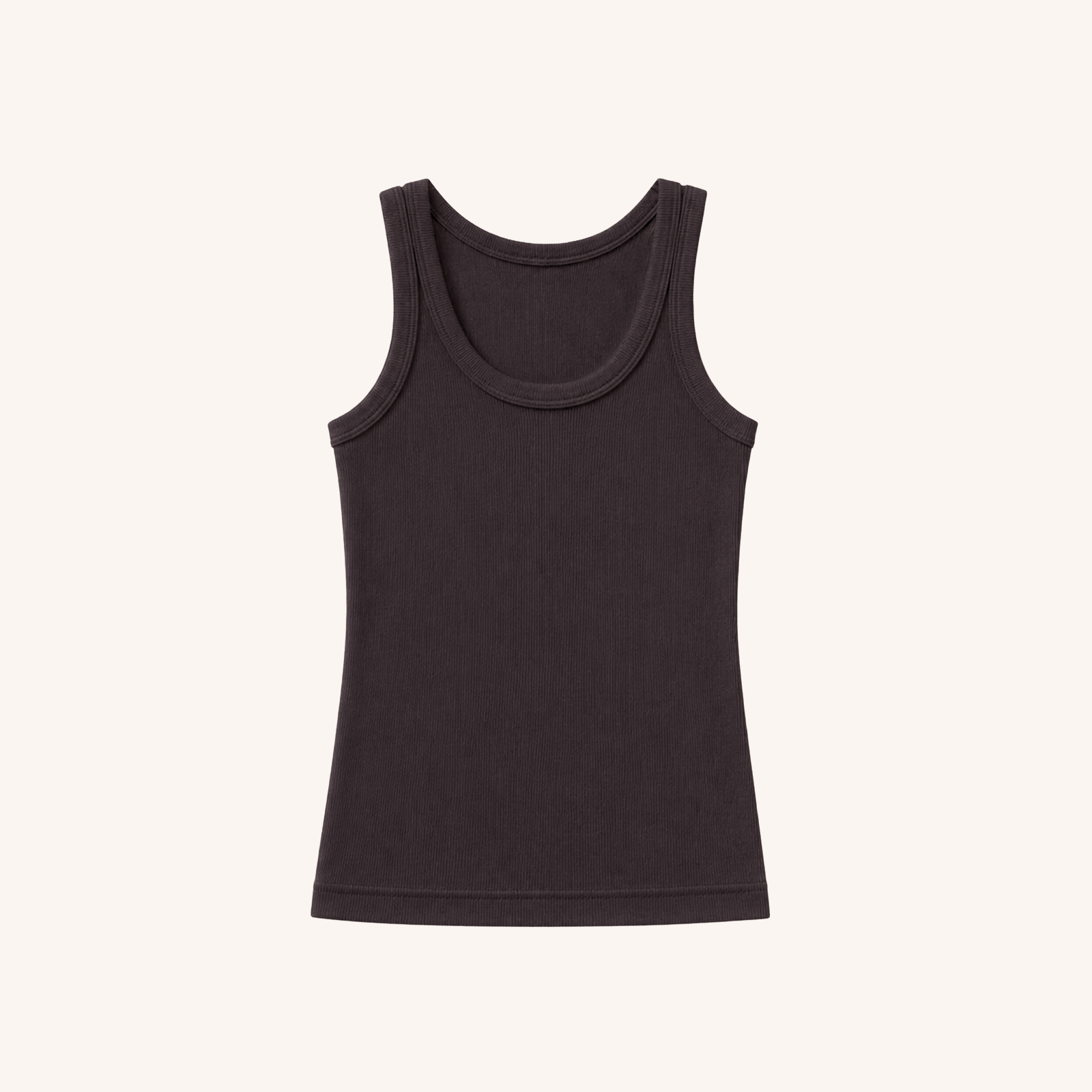 NORDLICHT Ninna Ripp Tanktop Schwarz Bio-Baumwolle