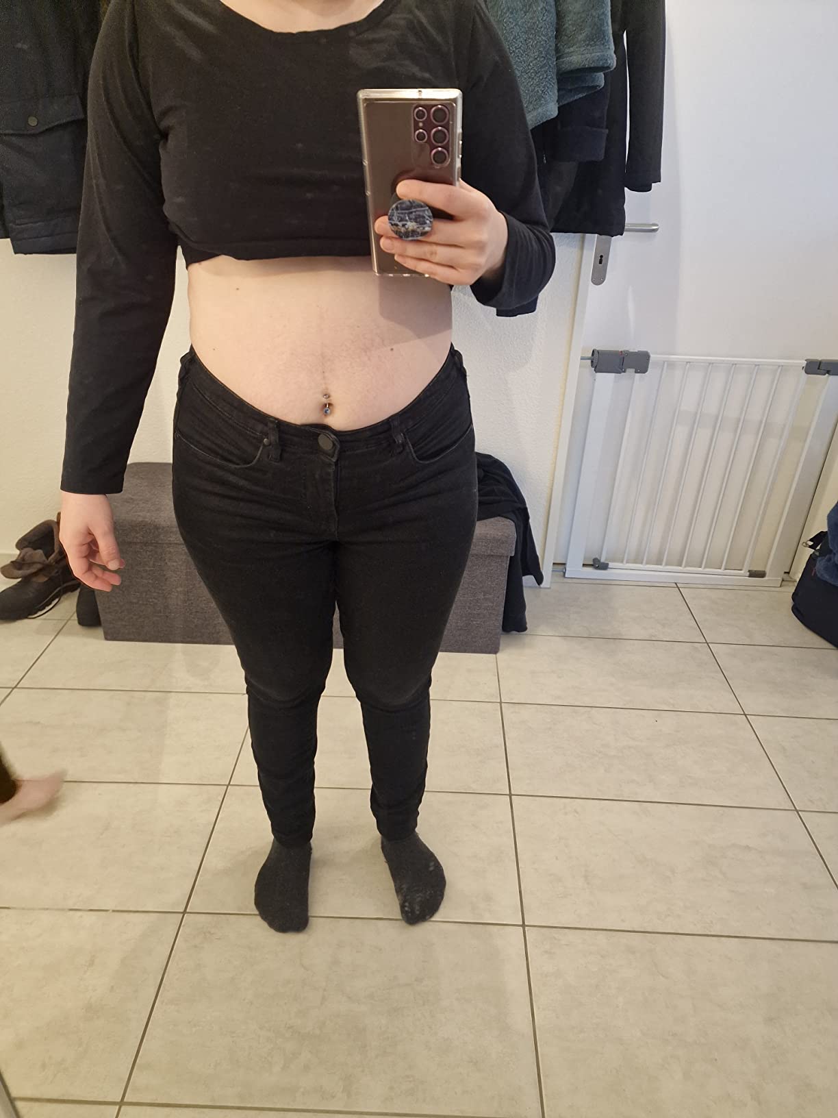 Zizzi Amy Super Slim Jeans Damen Schwarz Stretch