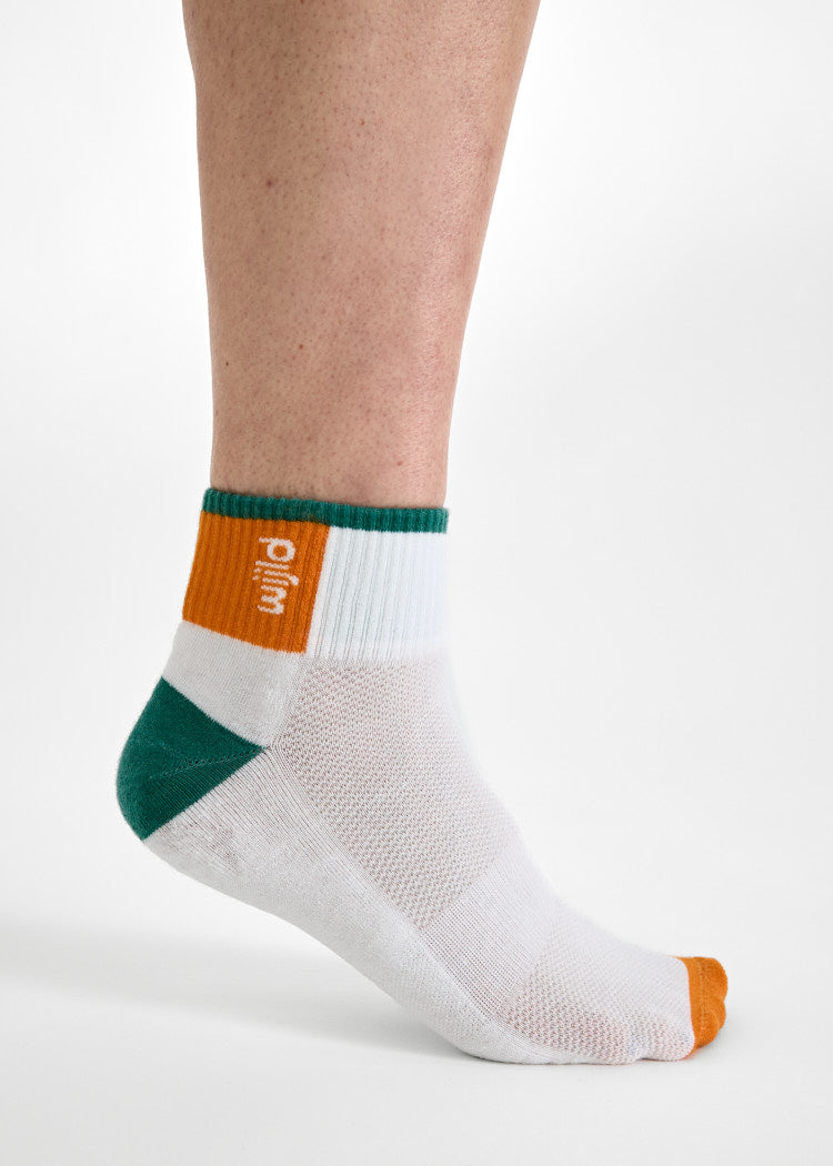 Wijld Charlie Sportsocken Orange Pepper Halbhoch Lyocell