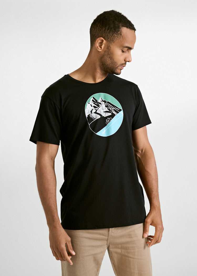 Wijld Alex Biketour T-Shirt Herren Schwarz Holz