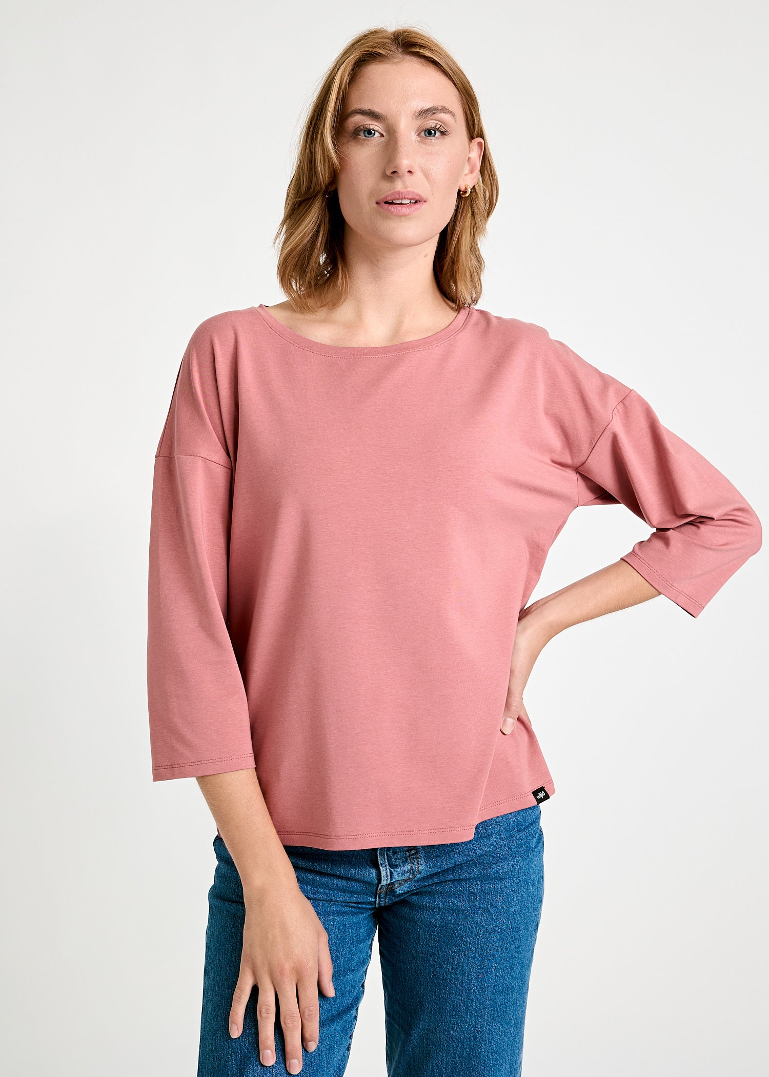 Wijld Christin Rosewood Langarmshirt Damen 3/4-Arm Lyocell