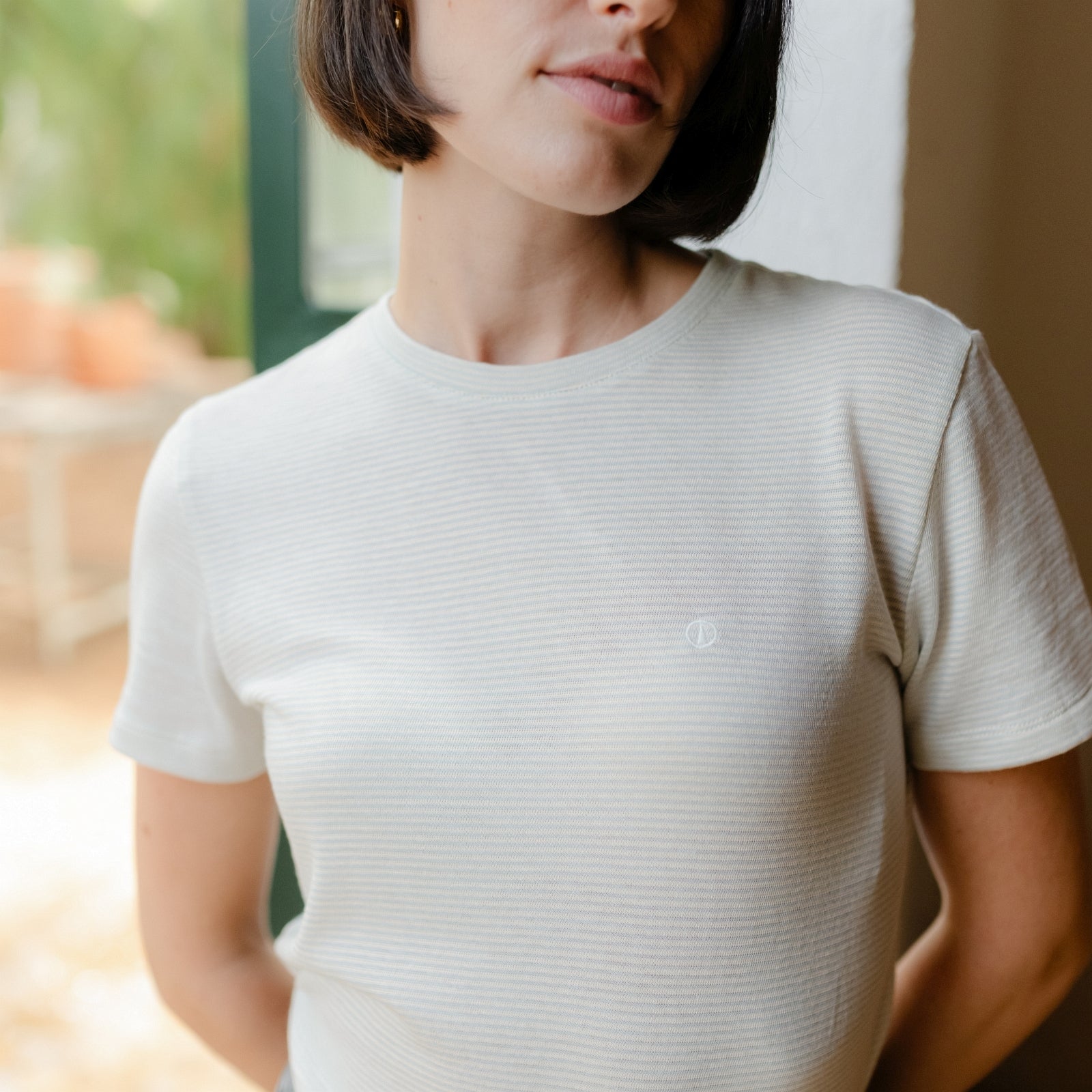 Nordlicht Alva T-Shirt Hellblau gestreift Bio-Baumwolle