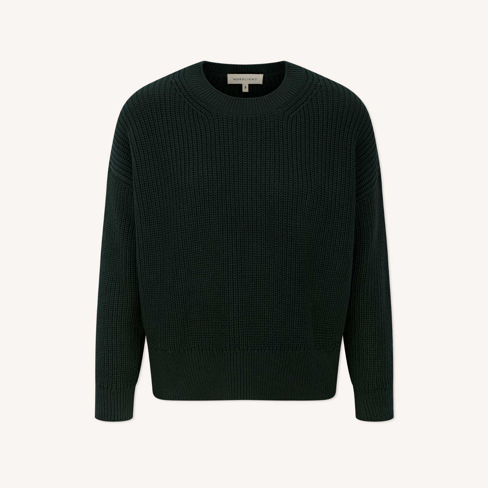 NORDLICHT Mara Grobstrick Pullover Waldgrün Oversize
