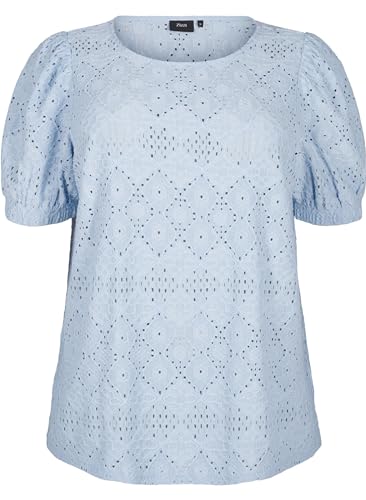 Zizzi Bluse Kurzarm Lochmuster Große Größen 42-60