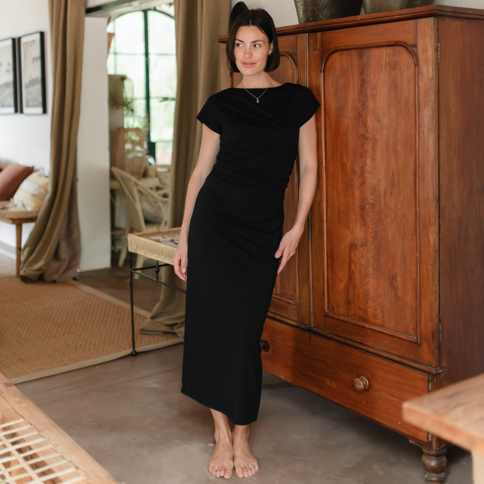 Nordlicht Grete Jersey Kleid Schwarz S