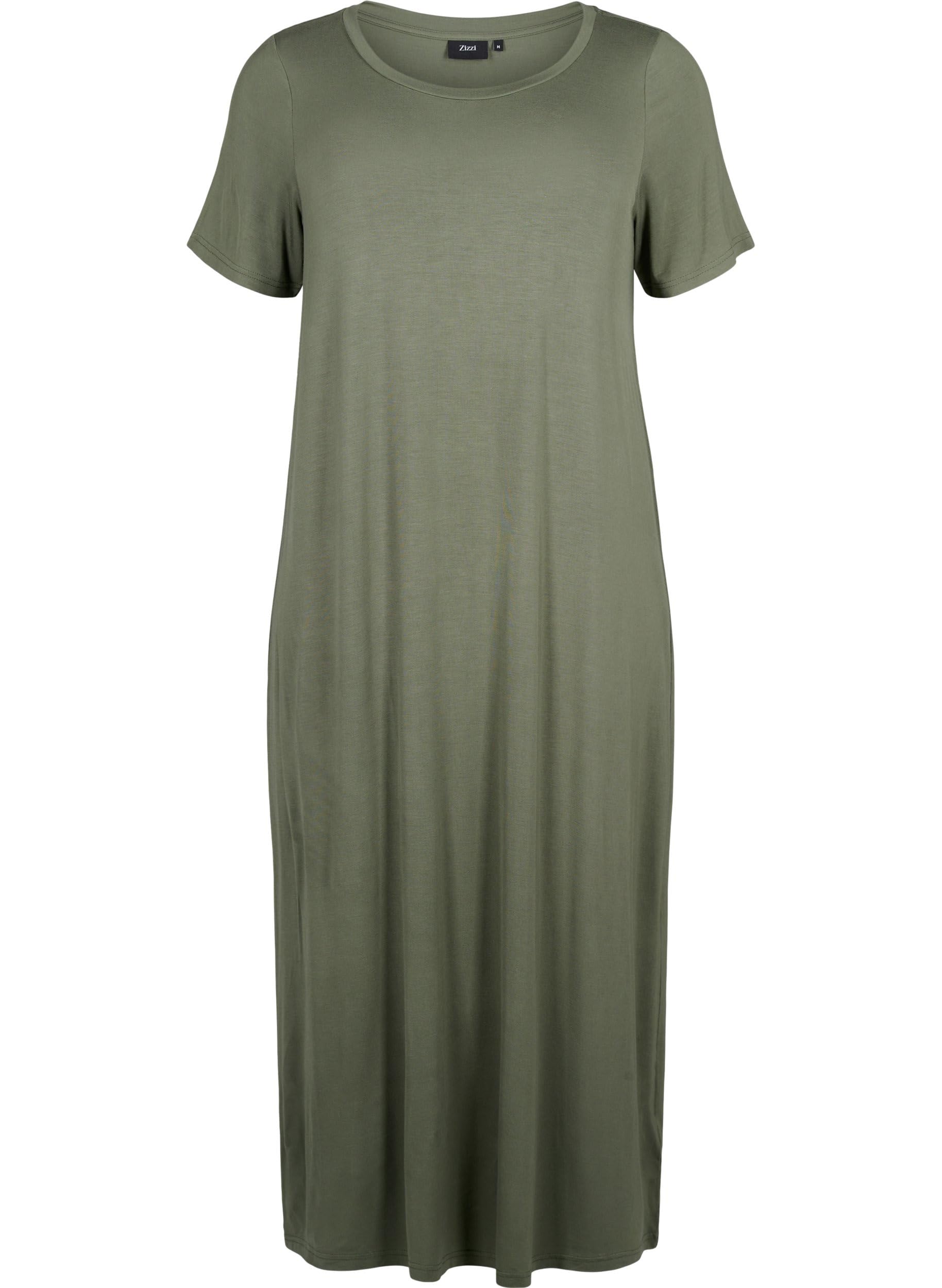 Zizzi Dresses Kleid Viskose kurze Ärmel 7/8 Länge