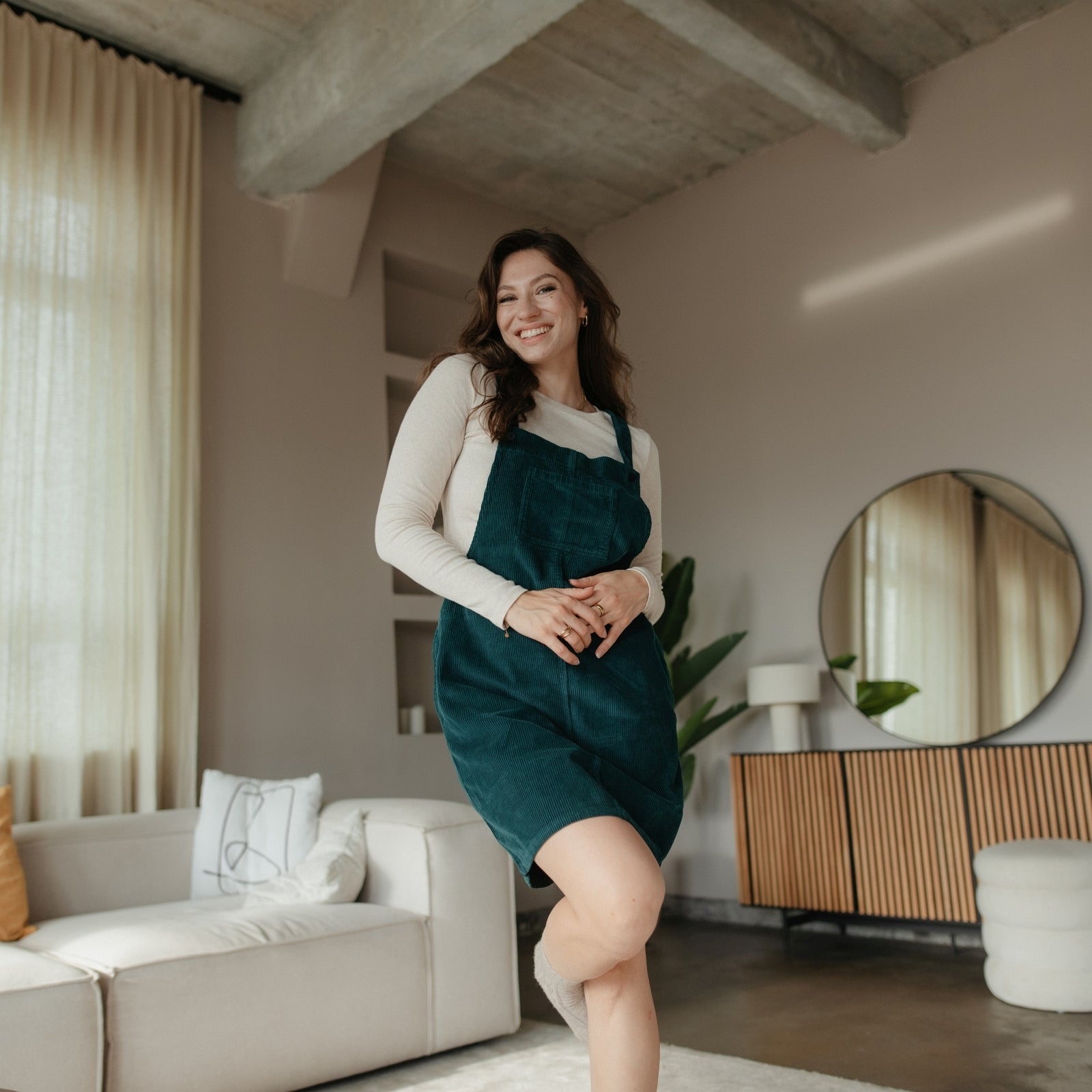 NORDLICHT Mika Cord Latzkleid Damen Bio-Baumwolle