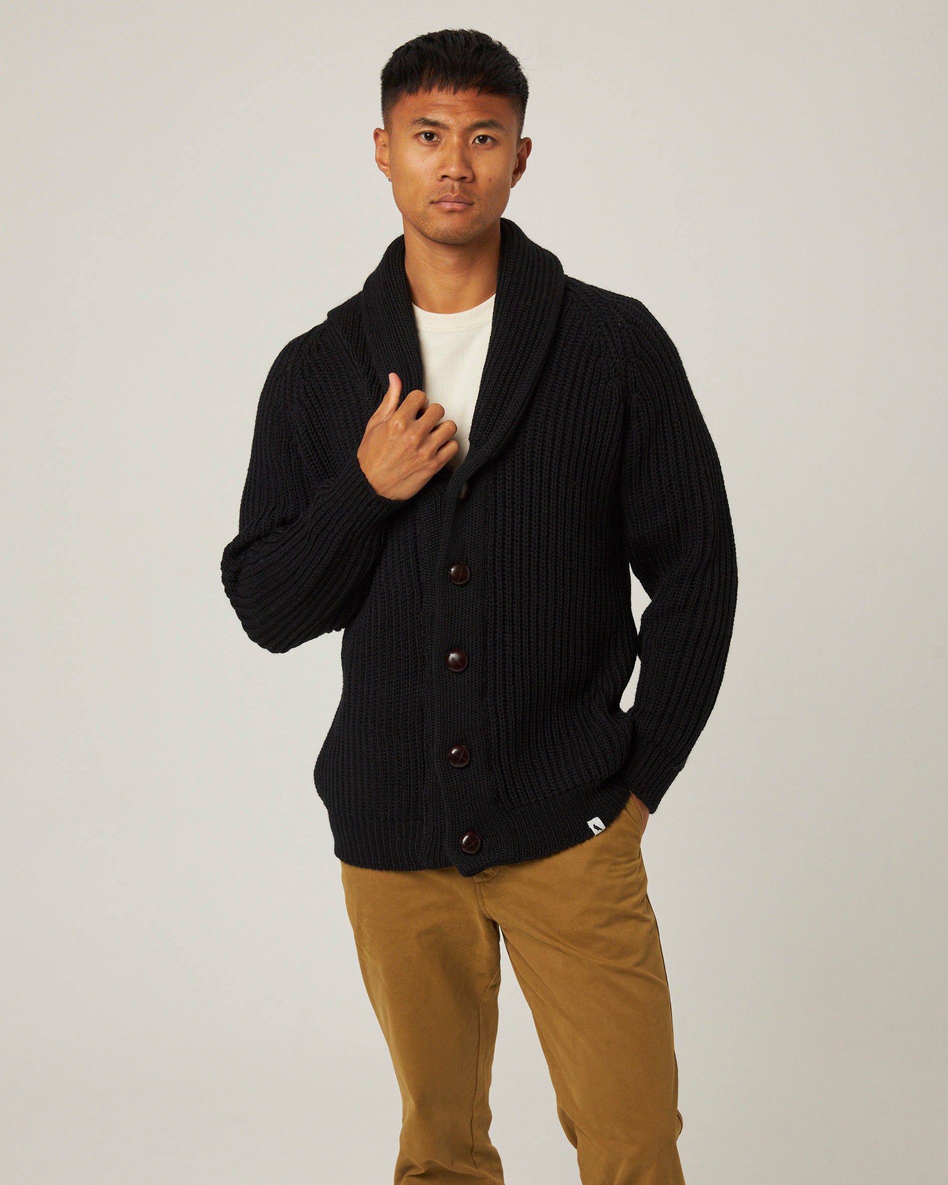 Peregrine Wilkinson Cardigan Merino Olive M