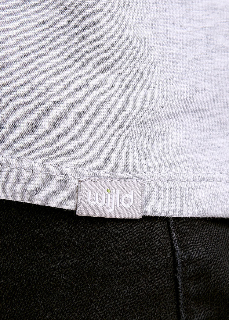 Wijld Alex WoodShirt Herren T-Shirt Gray Melange Bio