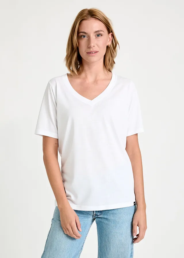 Wijld Frida Woodshirt Bright White Damen Basic T-Shirt