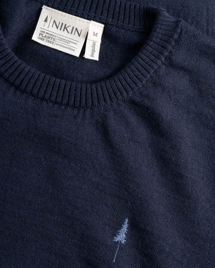 NIKIN TreePullover Merino Pullover Dark Navy Wolle